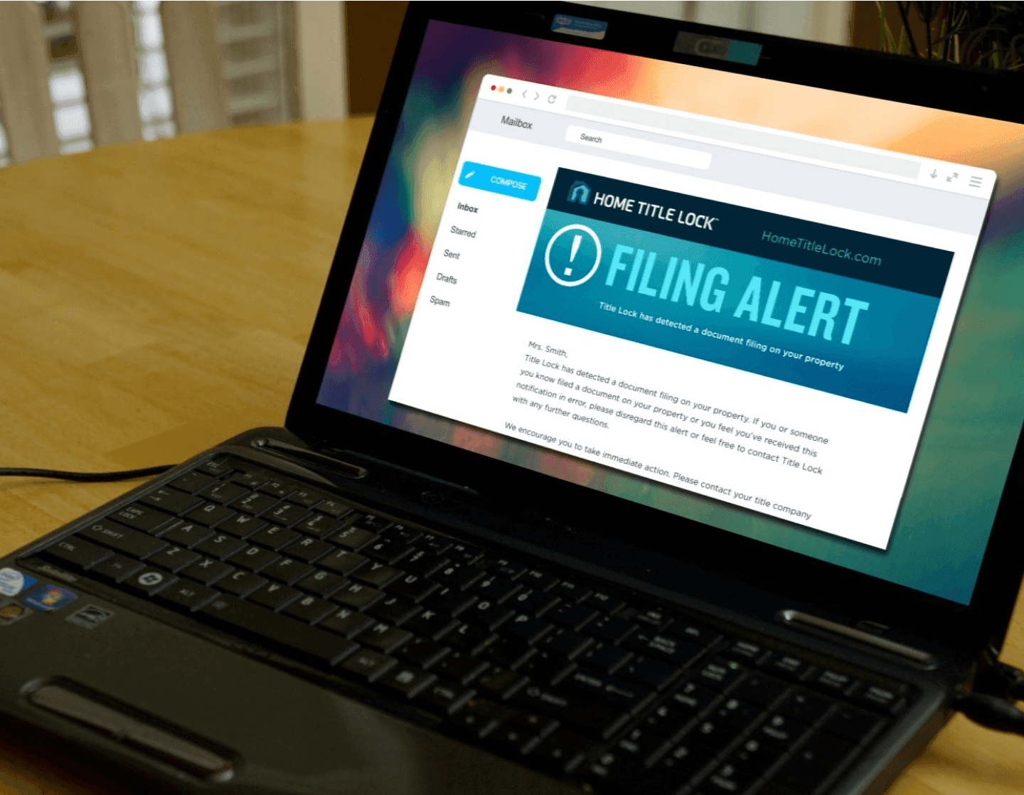 Laptop Filing Alert